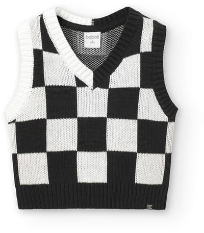 Boboli Knitwear Check Vest Veelkleurig 4 Years Meisje