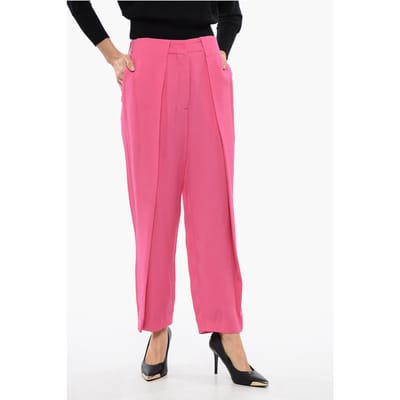 Tapered fit hoge taille broek in roze