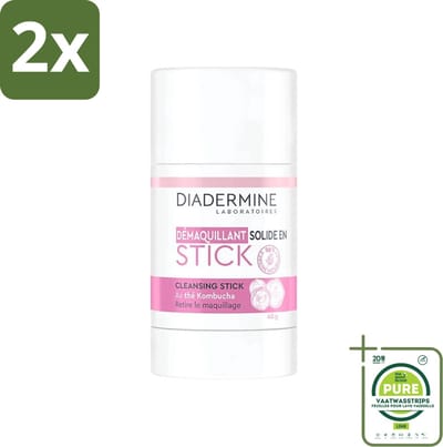 Diadermine - Essential Care - Cleansing Stick - Kombucha - 40g - Voordeelverpakking - 2 stuks - Huidreiniger - Reinigingstick