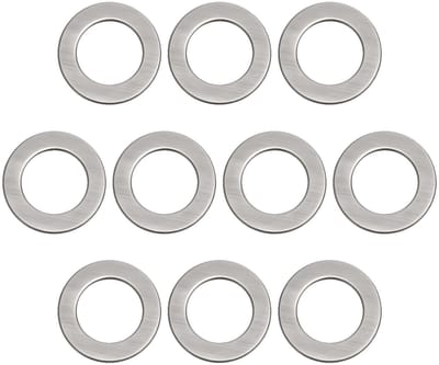 Dailygoods- Spacer Washer 10 Stuks - Vervangingsonderdeel - Roestvrij Staal - Buitendiameter 4,8 mm - Binnendiameter 3 mm - Dikte 0,2 mm - Wasmachine