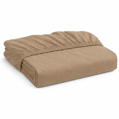 Decoware Hoeslaken Jersey - Zand - Katoen - Elastisch - 90x200 cm - Geschikt voor matrassen tot 25 cm