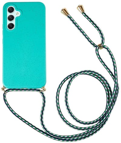 Coverup Hoesje - Geschikt voor Samsung Galaxy S26 Plus Hoesje - Coverup TPU Back Cover met Koord - Biologisch Afbreekbaar - Mintblauw