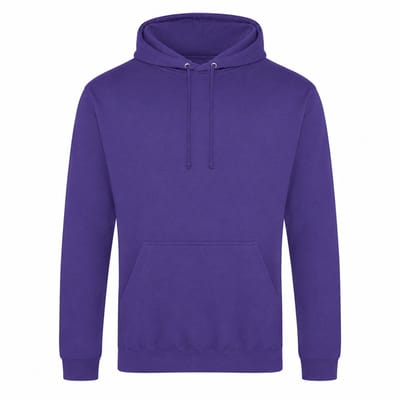 Hoodie Heren – Trui met Capuchon – Casual Sweater – 80% Katoen – Donkerpaars - XS