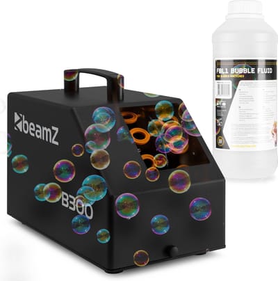 Bellenblaasmachine - BeamZ B300 - ideaal voor kinderfeestjes - met 1L vloeistof en afstandsbediening - zwart