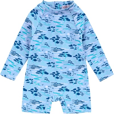Louise Misha Bathing Jumpsuits Amrit Blue Pastoral Fields Maat: 12M | Baby Rompers Outlet | Unisex | Blauw