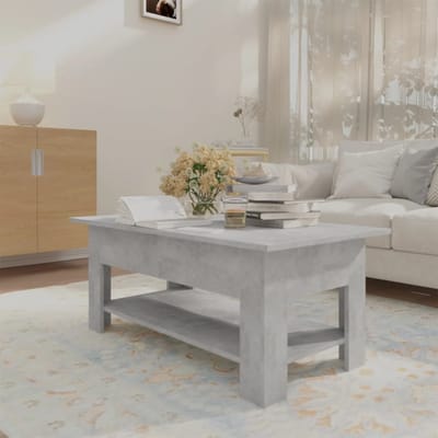 vidaXL - Salontafel - 102x55x42 - cm - bewerkt - hout - betongrijs