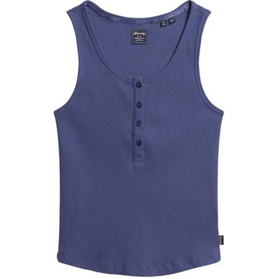 Superdry - Athletic Essentials hemdtopje met knopen - Dames - Vesten
