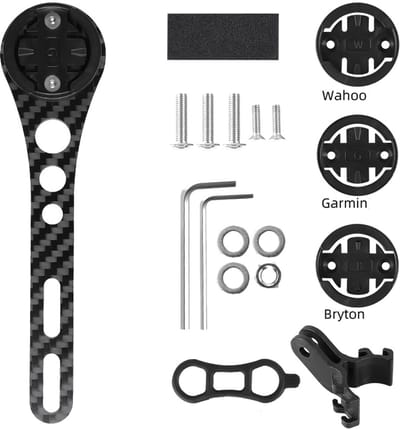 Fietshouder van koolstofvezel voor Garmin/Wahoo/Bryton