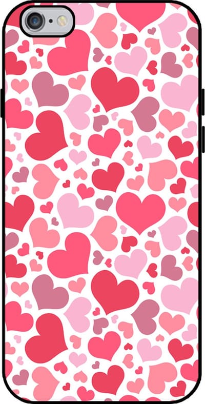 Smartphonica Telefoonhoesje Geschikt voor iPhone 6 Plus / 6s Plus met Hartjes Print - Hearts Design TPU Backcover Case - Kinder Hoesje met Hartjes Design geschikt voor iPhone 6/6s Plus