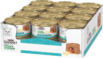 Gourmet Nature's Creations Mousse - 24 x 85 g - Kabeljauw en Pastinaak - Hart van Saus - Kattenvoer Natvoer
