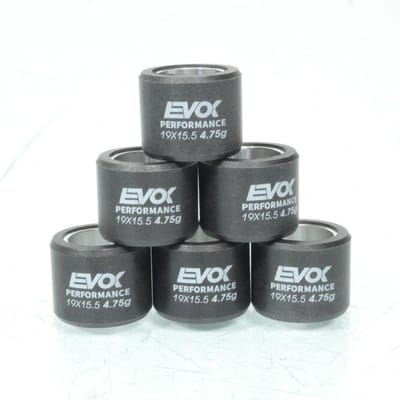Galet rouleau de variateur EVOK pour scooter Gilera 50 Stalker 2000 à 2020 19x15.5 4.75Grs / 100480057 Neuf