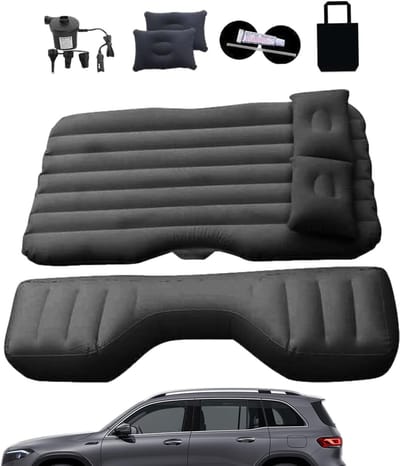 Auto luchtbed - Kampeerbed auto - Roadtrip comfort - 300kg draagvermogen - 135 x 80 cm - Zwart