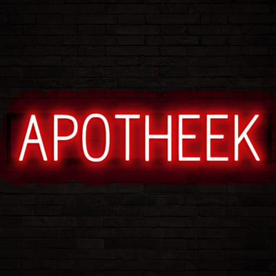 APOTHEEK - Lichtreclame Neon LED bord verlicht | SpellBrite | 79,28 x 16 cm | 6 Dimstanden & 8 Lichtanimaties | Reclamebord neon verlichting