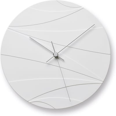 Lemnos Ceramic Clouded Moon Wandklok Wit