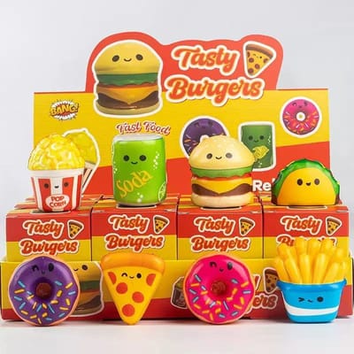 12 stuks Mini Knijpspeeltjes School- En Verjaardagscadeau Pakket Met Diverse Voedsel Frietjes Langzaam Rijzende Squishy Speeltjesran yellow