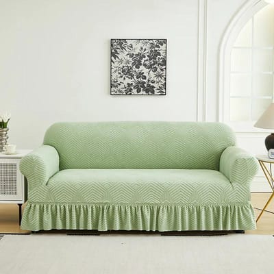 1 stuk Jacquard Bankhoes met Rok Splash kan gemakkelijk worden verwijderd Bankhoes Beschermer van Bank met Armleuning 1 Seater