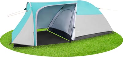 Springos Koepeltent | Kampeertent | Tent | Waterdicht | 3 Persoons | Grijs / Zwart / Zee | 310 x 175 x 130 cm