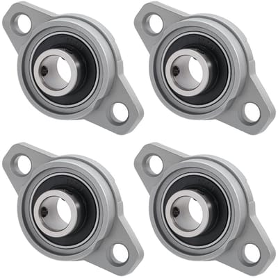 Flenslagers Set van 4 Stuks, Rhombus Zelforiënterende Bal Lagereenheden, 12mm Binnen Diameter, Ideaal voor Mechanische Toepassingen en DIY Projecten