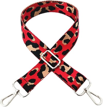 Verstelbare Schouderriem met Luipaardpatroon, 3.8 cm Breed, Inclusief Karabijnhaak voor Dames en Heren, Perfect voor DIY Tassen