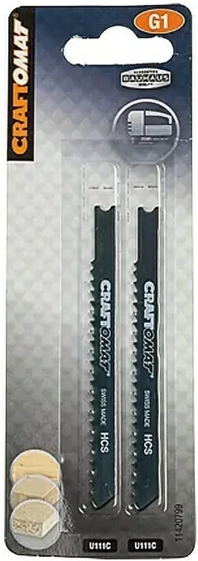 CRAFTOMAT decoupeerzaagblad U 111 C - Hardhout, Laminaat en Kunststof - U schacht - 2 stuks