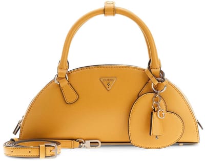 GUESS handtas schoudertas Isobel Dome Satchel Amber donkergeel