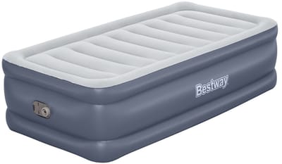 Bestway – Luchtbed – 1-Persoons – 97×191×51 cm – Grijs – Met Ingebouwde Elektrische Pomp – Incl. 3-in-1 Opbergtas - Luchtbed - 1-persoons Luchtbed - Elektrische Pomp - Binnen Gebruik - Slaapcomfort