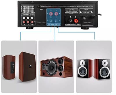 Sunbuck 2000W High-Fidelity Bluetooth Digitale Stereo Versterker - Bluetooth Versterker voor Thuis & Auto - AS-336BU Europese Standaard - Hoog Vermogen - Zwart
