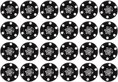 Straathockey Puck - Inline Schijf - Buitenspelen - Met ingebouwde rolballen - 24 stuks - Zwart