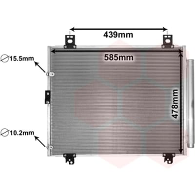 Condensator, airconditioning VAN WEZEL 53005690