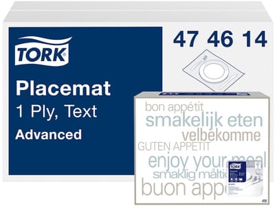 Tork 474614 placemat text advanced 42x30 cm 2500 stuks (474614)