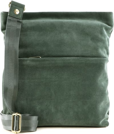 MANDARINA DUCK Leren Schoudertas Mellow Velvet Crossover Balsamic Green Petrol