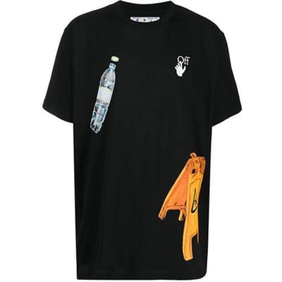 OFF-WHITE Pascal Medicine T-shirt Zwart Heren Streetwear OMAA038F20FAB0031010 XS black