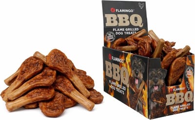 Hondensnack – Flamingo BBQ Kotelet met kip L – 1,9 kg – glutenvrij & graanvrij – zonder toegevoegde suikers – rijk aan eiwitten – met kip, erwtenzetmeel & zoete aardappelmeel