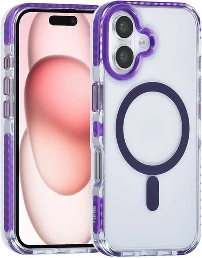 TUNIQ telefoonhoesje voor Apple iPhone 16 - MagSafe backcover - Paars