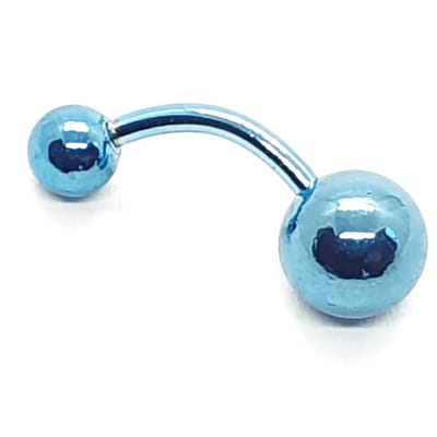 Navel Piercing - Blauw Metallic