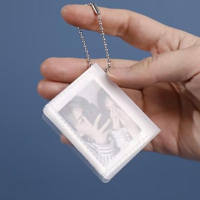 Mini Fotoalbum met 10 Pagina's en 20 Kaartvakjes - Draagbaar Sleutelhanger Foto Album voor Herinneringen en Versieringen - Perfect voor Feestdagen en Decoratie