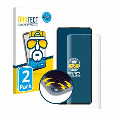 BROTECT - Screenprotector voor realme 12 Pro Plus - Folie Beschermfolie transparant volledig dekking - 2 Stuks