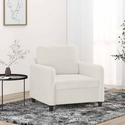 Vidaxl Fauteuil, Crème, 60 Cm, Bekleed met Fluweel