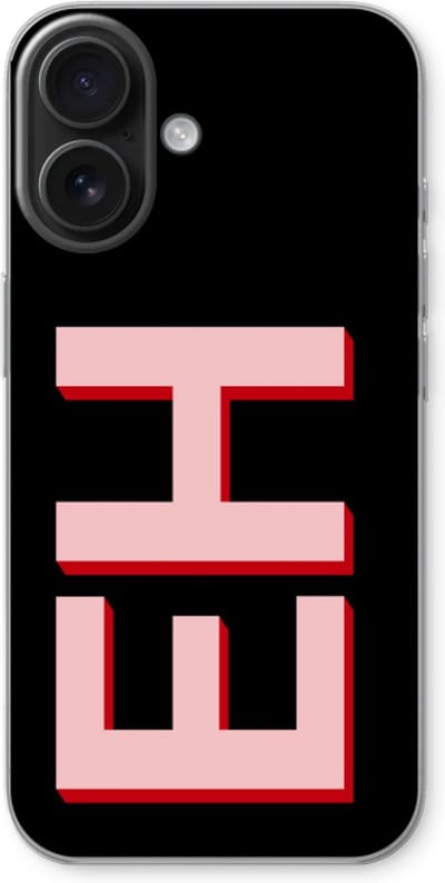 Gepersonaliseerd - Case Company® - Hoesje geschikt voor iPhone 16 hoesje - Monogram - Soft Cover Telefoonhoesje - Bescherming aan alle Kanten en Schermrand