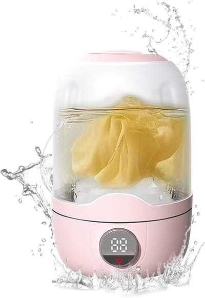 Mini Wasmachine - Draagbare Wasmachine Ondergoed - Kleine Kleding Wassen - Efficiënt Vlekkenverwijderingssysteem - 149 x 148 x 149 cm