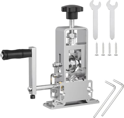 Kabelstripper machine - Handmatig -Draadstripmachine voor boormachine, koperdraadstripper voor overgebleven kabel, draadstripmachine, draadstripgereedschap voor 0,04"-1" schrootdraad- Zilver