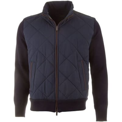 Paul & Shark Vest Typhoon Platinum Sofft Cool Touch Wool Full Zip Donker Blauw / male