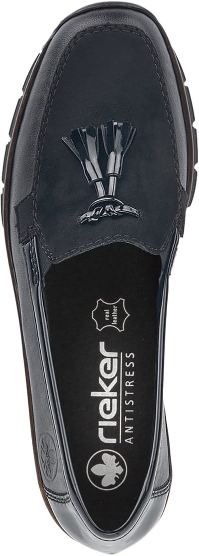 RIEKER 53771-00 Mocassin zwart maat 36