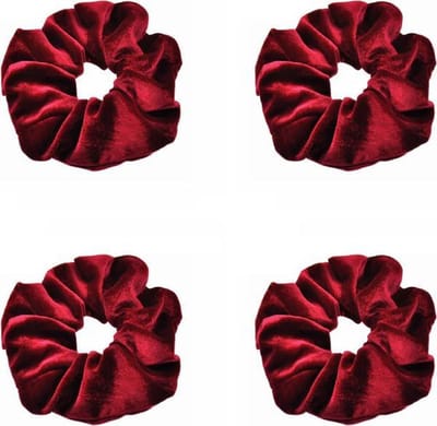 Scrunchies – Velvet Scrunchies – 4x bordeaux – Bordeaux – 4 stuks – Musthave Haaraccessore – Scrunche Pack – Luxe kwaliteit – Haarelastiek – Elastiekje – Elastiek – Haarwokkel – Haarverzorging – Haarelastiekjes – Haarwikkel