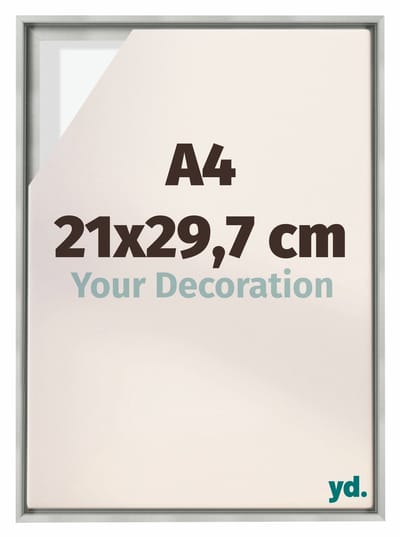 Your Decoration - Baklijst 21x29,7 cm - Zilver Mat - Baklijst voor Canvas - MDF - Lyon
