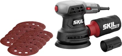SKIL Excentrische Schuurmachine 280W - Schuurschijf 125mm - Vlakschuurmachine - Inclusief Stofzak XL & 10 Stuks Schuurschijf - Skil 7422 AA