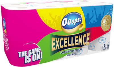 Ooops! Toiletpapier Excellence Sensitive 3-laags - 3 x 16 stuks - Voordeelverpakking