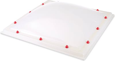 Skylux polycarbonaat lichtkoepel 3-wandig - opaal 0500 x 0500 mm