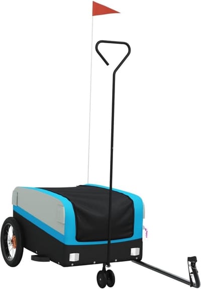 Stevige Fietskar voor Goederenvervoer 30 kg Zwart en Blauw