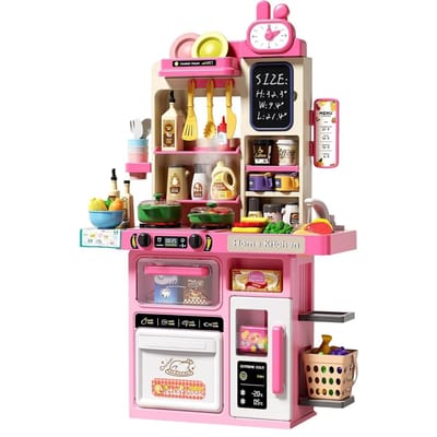Jouets de Cuisine de Simulation Pour Enfants Maison de Jeu Cuisine Aliments Vaisselle Ensemble Jeu de Rôle pour Tout-Petits Ustensiles de Cuisine Éducatifs Cadeau